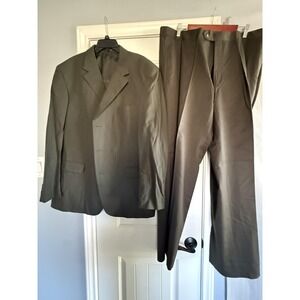 Gianfranco Ruffini Harold Powell Suit Mens 48L 42x32 Green Wool Jacket Pants